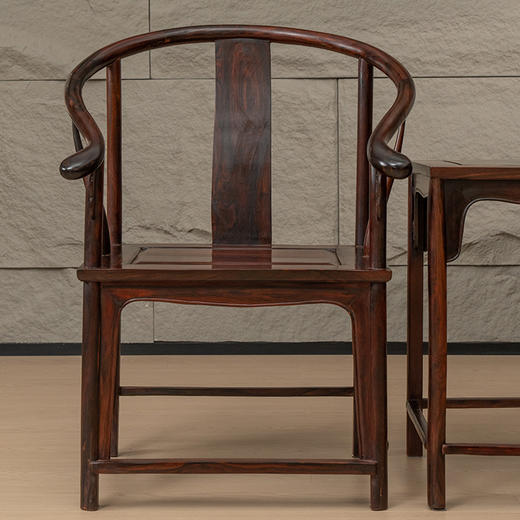 二十世纪 红木素工圈椅成套（两椅一几） 商品图1