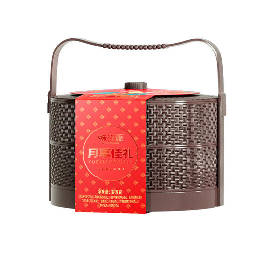 味滋源月享佳礼8枚奶黄流心2层提篮月饼礼盒388g 商品图5