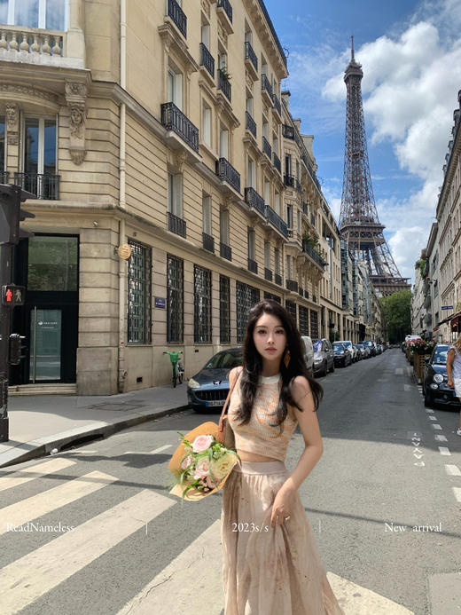 Read Nameless /肉粉来塞尔长开衫+晚霞针织背心+法式点染肌理裙 商品图10