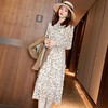 娜璐多 碎花连衣裙女2023春秋新款法式茶歇裙雪纺长袖收腰气质温柔A字裙 商品缩略图3