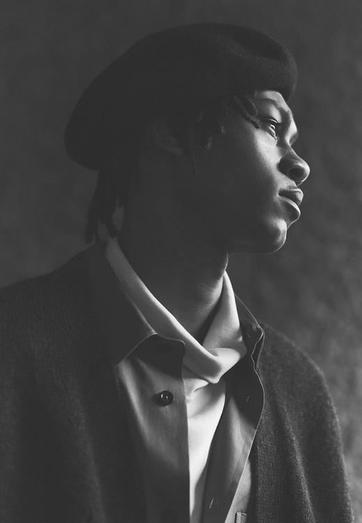 Margaret Howell  男士橄榄绿/炭灰色羊羔毛开衫 商品图1