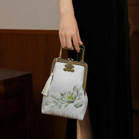 古风包旗袍绣花金口手拎包，复古民刺绣手提包JX-藕花