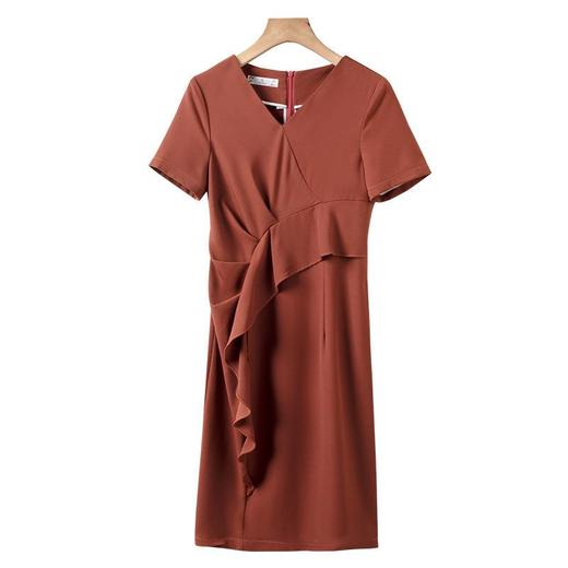 娜璐多 2023夏季新款连衣裙短袖紧身包臀时尚显瘦高腰一步裙女设计感OL女 商品图4