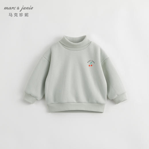【加绒】马克珍妮冬装新款 女童小草莓半高领卫衣 儿童上衣231609 商品图2