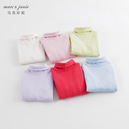 【德绒发热】马克珍妮女童半高领打底衫冬装 儿童长袖T恤231276 商品图0