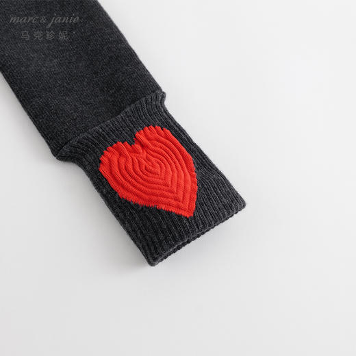 【加绒】马克珍妮冬装新款 女童爱心脚口弹力打底裤 232032 商品图3