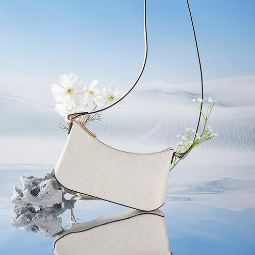 保兰德PLD东方雅奢经典系列45度压纹麻将包单肩斜挎手提包通勤必备女包 商品图1