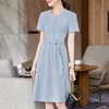 娜璐多 女装休闲时尚连衣裙2023夏季新款小个子短袖高腰显瘦A字裙 商品缩略图0