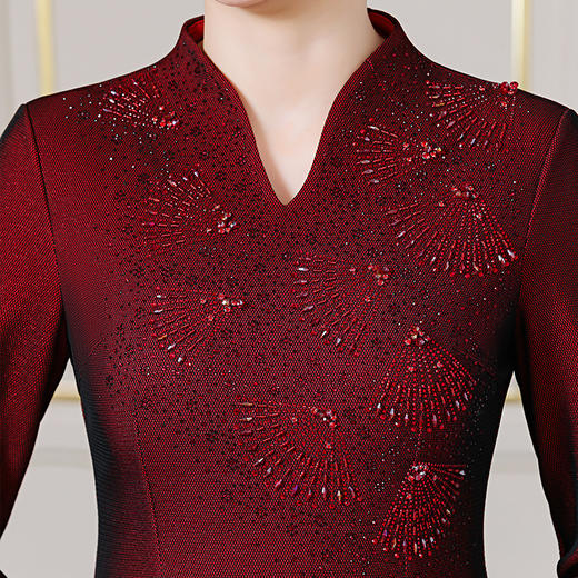 2023秋季新款年轻款喜婆婆婚宴装结婚礼服妈妈装高档连衣裙MLY 商品图2