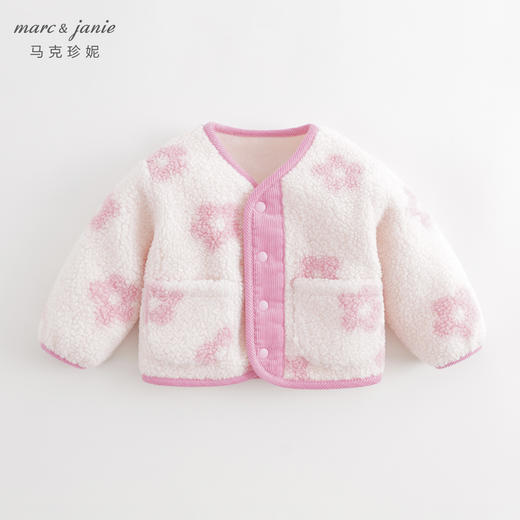 马克珍妮秋冬新款 男女童无感印花摇粒绒外套 宝宝上衣231536 商品图0