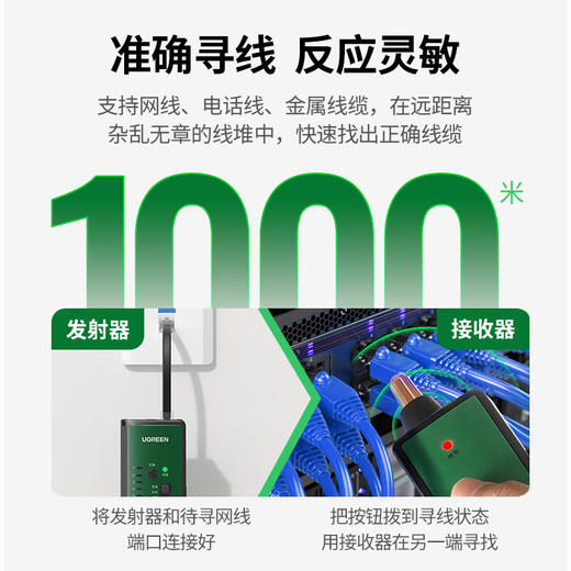 【DZ】绿联UGREEN网络寻线仪抗干扰60 V耐压防烧10951 商品图1