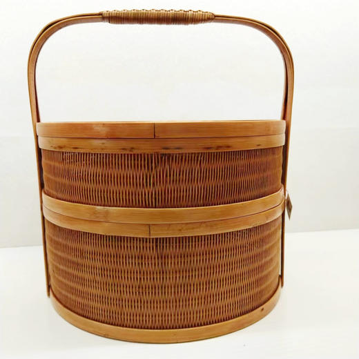 清香提篮（平圆盖）竹编 商品图1