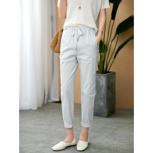 【现货7天】洋气抽绳休闲裤女2023秋季新款韩版ins潮百搭显瘦开叉裤子 商品图2