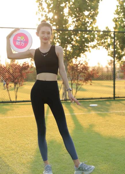 Rexing 热醒均码 渐变色裸感收腹瑜伽九分裤（80斤-140斤） 商品图0