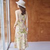 娜璐多 法式抽象吊带连衣裙夏季新款仿醋酸V领吊带裙收腰显瘦小清新雪纺 商品缩略图3