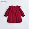 马克珍妮秋冬新款 女童花边领灯芯绒连衣裙 儿童裙子231793 商品缩略图2