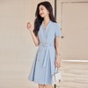 娜璐多 高级感短袖西装连衣裙女夏季时尚气质高腰裙子2023新款双排扣优雅 商品缩略图0