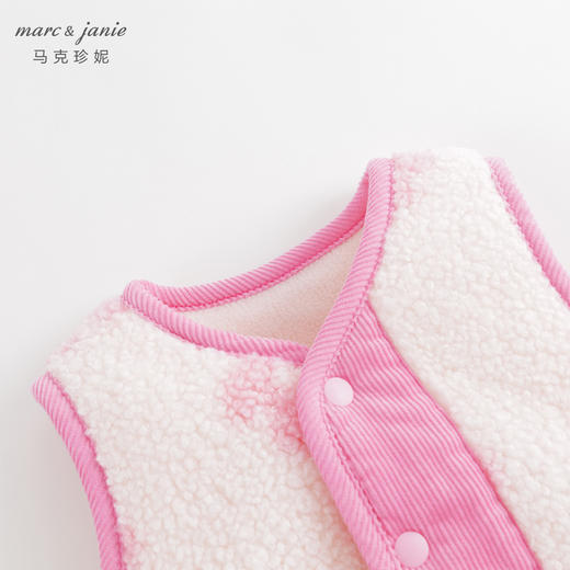 马克珍妮秋冬新款 男女童无感印花摇粒绒马甲 宝宝上衣231537 商品图3