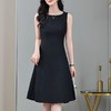 娜璐多 黑色连衣裙气质显瘦无袖裙子2023早秋新款高级感A字高腰裙背心裙 商品缩略图3