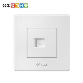【DZ】公牛BULL G32系列86型暗装墙壁开关电脑插座(白色)
