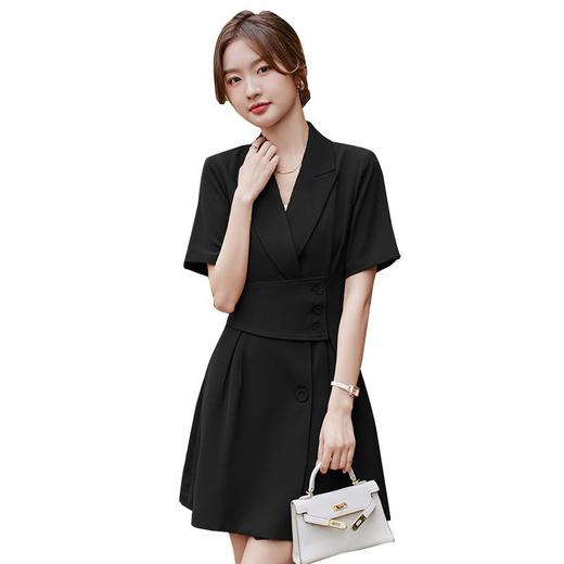 娜璐多 西装连衣裙女2023夏季新款高级感气质工作服小个子收腰职业裙子女 商品图4