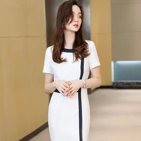 娜璐多 夏季新款通勤风连衣裙气质女神范名媛开会正装工作服修身显瘦裙子