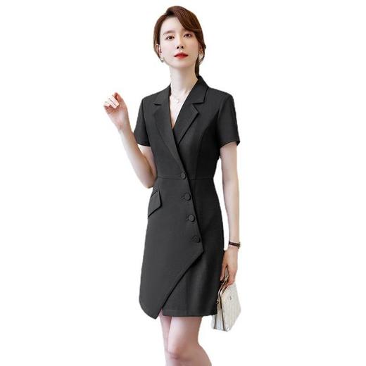 娜璐多 高端职业装连衣裙夏季薄款2023新款不规则女神范裙子OL通勤风轻熟 商品图4