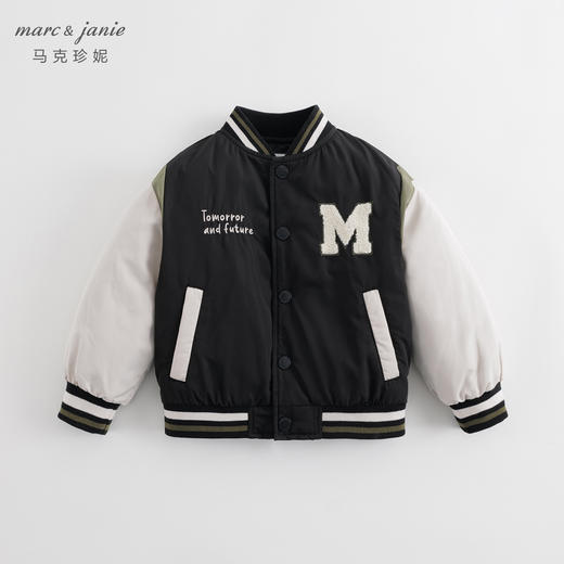 【学院风】马克珍妮冬装新款 男童毛巾绣棒球服外套231157 商品图1