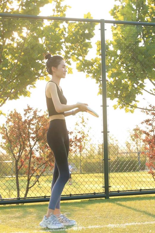 Rexing 热醒均码 渐变色裸感收腹瑜伽九分裤（80斤-140斤） 商品图1