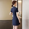娜璐多 高级感通勤西装连衣裙女拼接收腰显瘦裙子2023夏季新款轻熟气质女 商品缩略图3