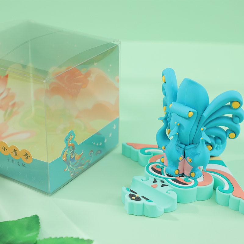 牛首山文创小雀幸手机支架办公室桌面装饰品摆件家居创意生日礼物