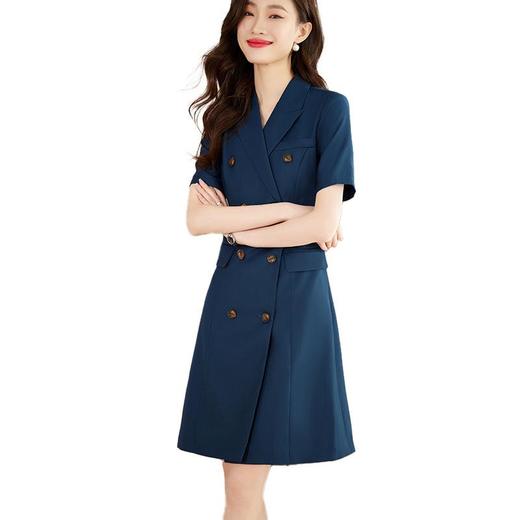 短袖西装连衣裙女高级感夏季2023新款职业装气质a字裙子通勤显瘦 商品图4