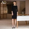 赫本风小黑裙女2023春夏新款法式优雅五分袖洋装通勤上班服套裙 商品缩略图0