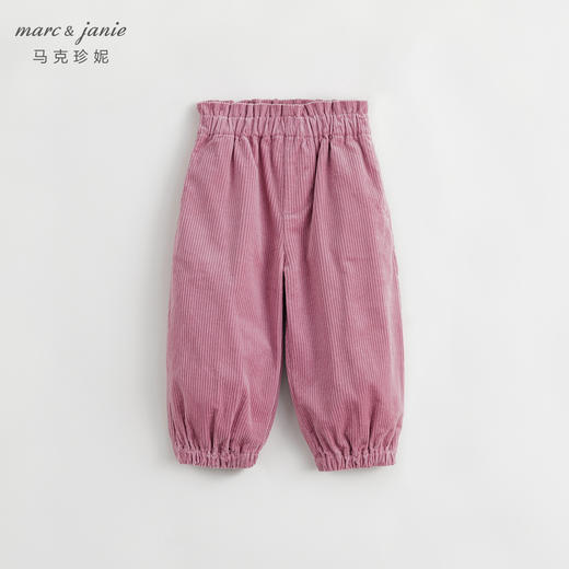 马克珍妮秋冬新款 女童灯芯绒花边腰休闲灯笼裤 儿童裤子232015 商品图1