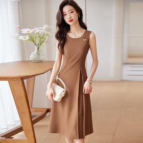 娜璐多 时尚吊带裙女春秋2023新款高级感背心连衣裙打底无袖高端修身气质