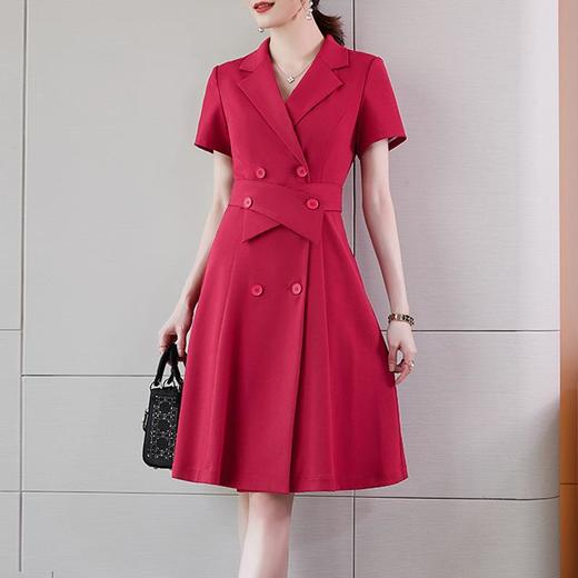 娜璐多 浅蓝连衣裙女2023年夏季气质高级感通勤ol风格高端新款西装裙女神 商品图1