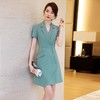 娜璐多 高端职业装连衣裙夏季薄款2023新款不规则女神范裙子OL通勤风轻熟 商品缩略图1