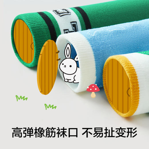 有棵树纯棉无骨男童中筒袜5双装C-S1005 商品图4