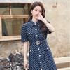 娜璐多 法式牛仔连衣裙女装夏季2023新款收腰显瘦气质裙子高级感A字裙 商品缩略图3