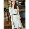娜璐多 韩版西装连衣裙女夏季新款高级感西装裙收腰显瘦气质白色衬衣裙子 商品缩略图3
