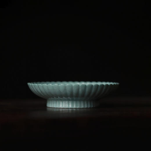 景德镇 忘言/手绘汝釉开片青花江南春壶承 手绘茶盘仿古果盘干泡盘茶点盘 商品图5