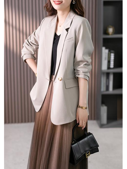 【现货7天】气质休闲小西装外套女2023秋季新款韩版高级感职业西服上衣 商品图1
