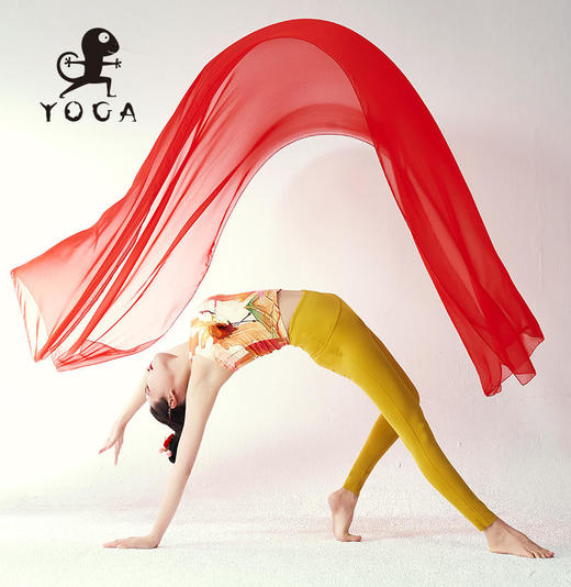 壁虎瑜伽【2309PJ257】红色丝巾【5天发货】 商品图6