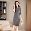 娜璐多 职业装连衣裙女夏季2023新款高级感中袖气质收腰七分袖通勤风裙子 商品缩略图2