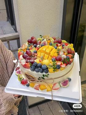 黑巢-水果原味胚奶油蛋糕生日蛋糕