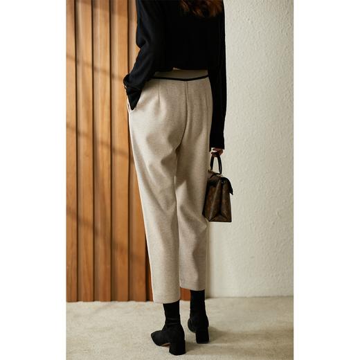 【现货7天】羊毛休闲裤哈伦裤女2023秋季新款韩版宽松显瘦九分裤直筒裤子 商品图1