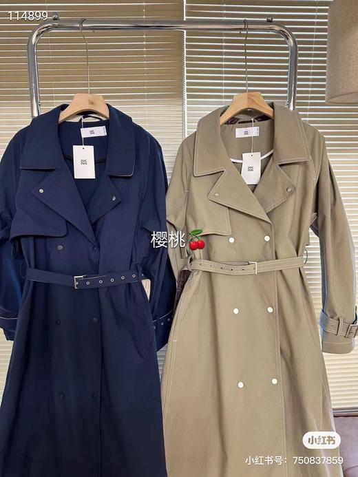客订 ZUCZUG素然秋季女士厚涤纶布防风系腰带风衣 商品图0