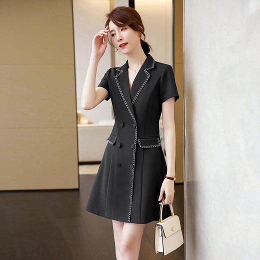 娜璐多 高级感通勤西装连衣裙女拼接收腰显瘦裙子2023夏季新款轻熟气质女 商品图2