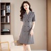 短袖西装连衣裙女高级感夏季2023新款职业装气质a字裙子通勤显瘦 商品缩略图1