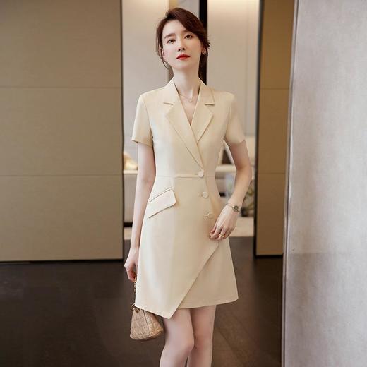 娜璐多 高端职业装连衣裙夏季薄款2023新款不规则女神范裙子OL通勤风轻熟 商品图0